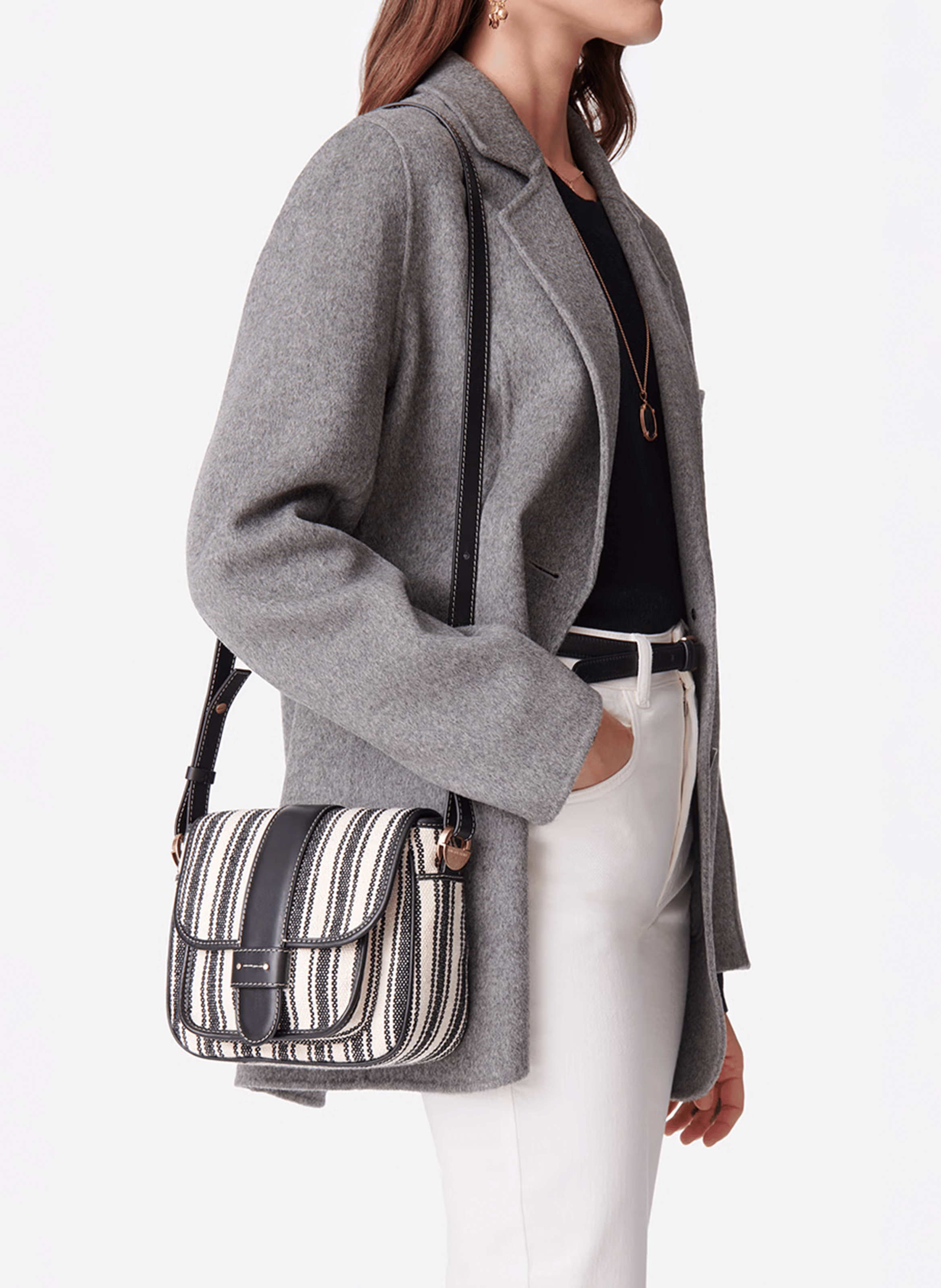Sac bandoulière en coton mélangé | Multicolore