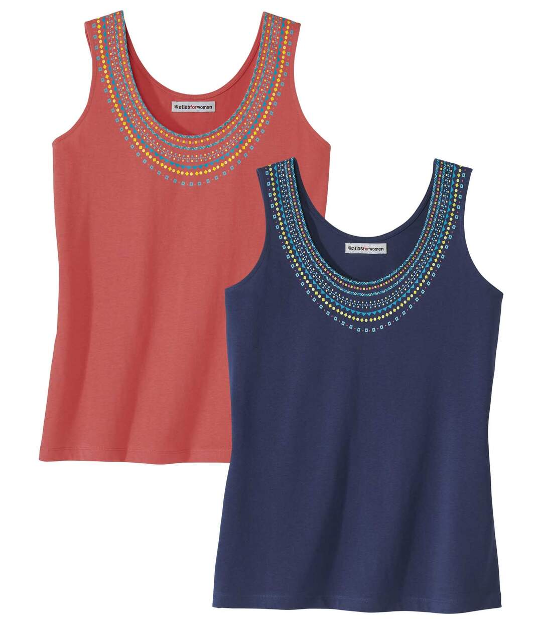 Lot de 2 Débardeurs Impression Collier