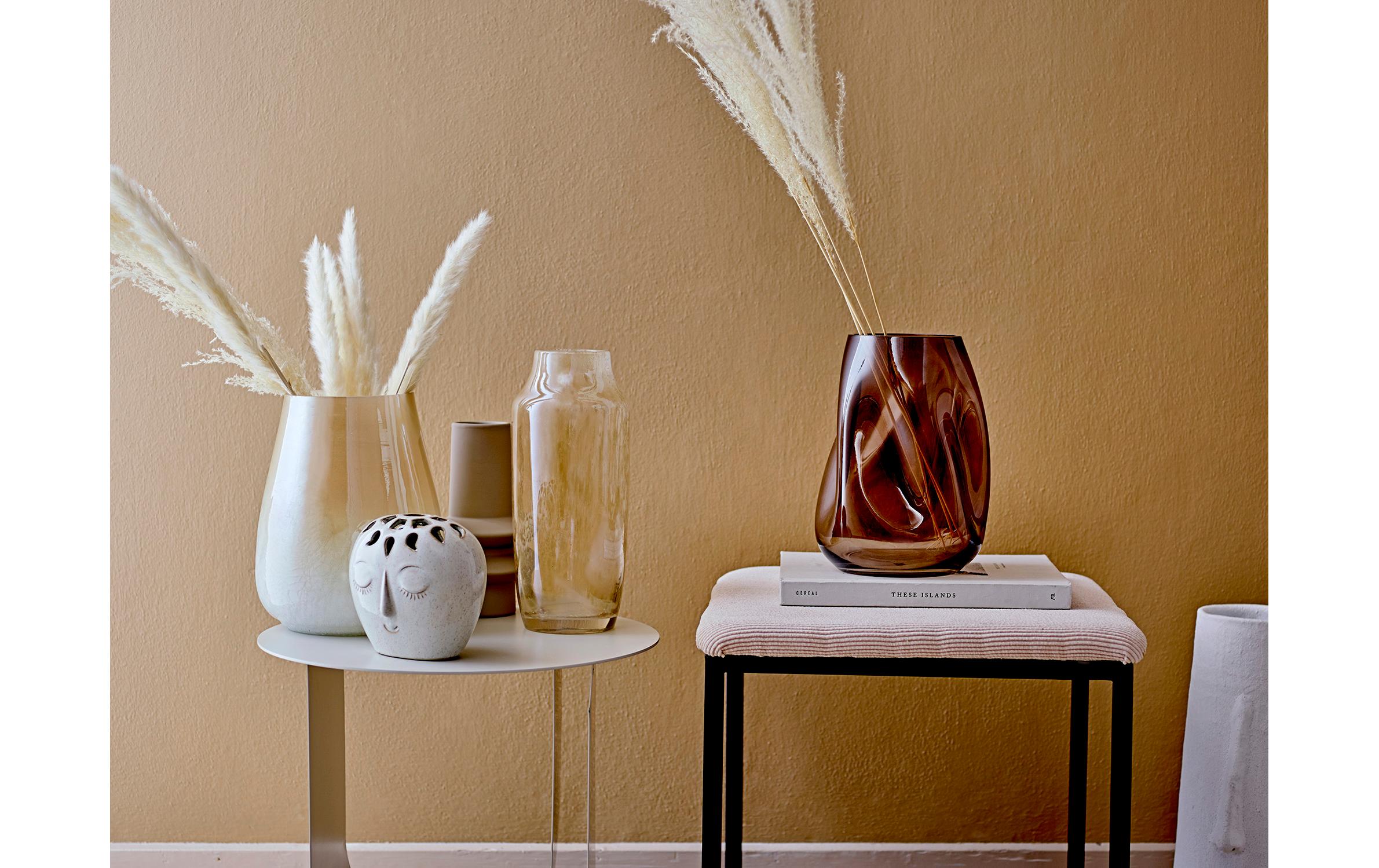 Vase Ingolf 26 cm, BraunModerne Vase aus braunem Glas