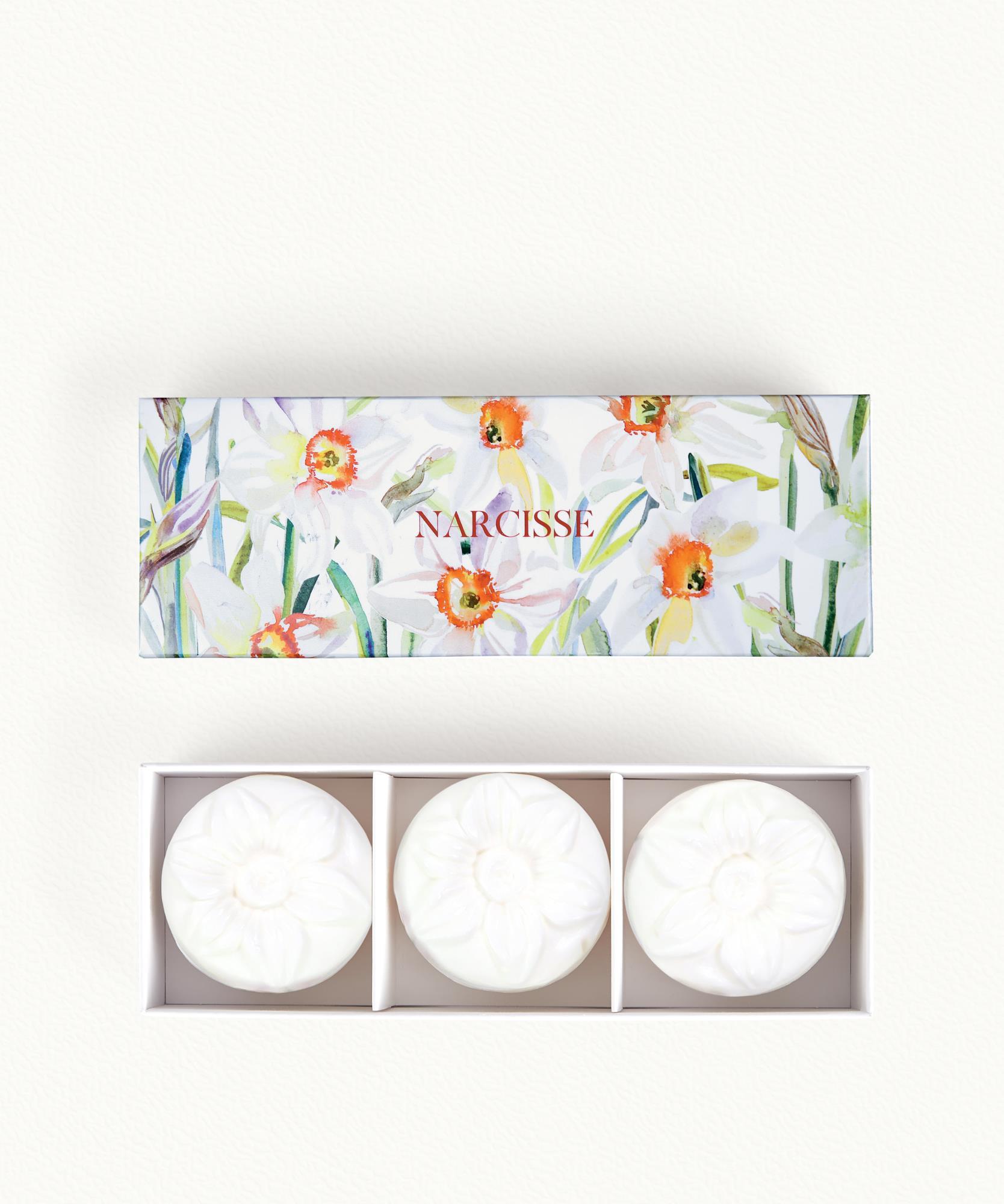 Coffret savons Narcisse  3 minis savons parfumés - 3 x 75g