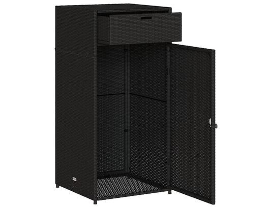 VIDAXL - Armoire de jardin Armoire de rangement de jardin noir 55x55x111 cm résine tres...