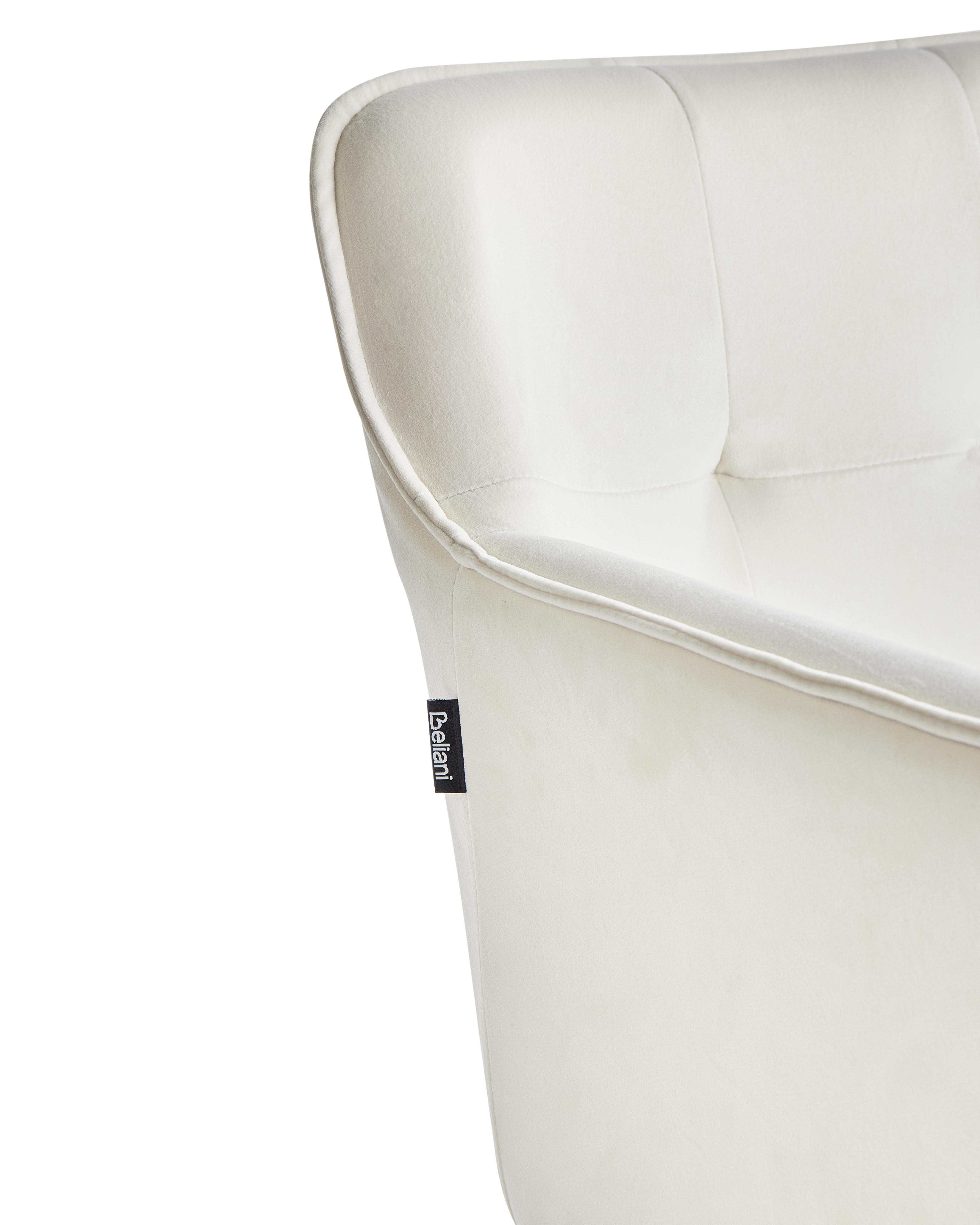 Set van 2 eetkamerstoelen JASMIN Fluweel Lichtbeige
