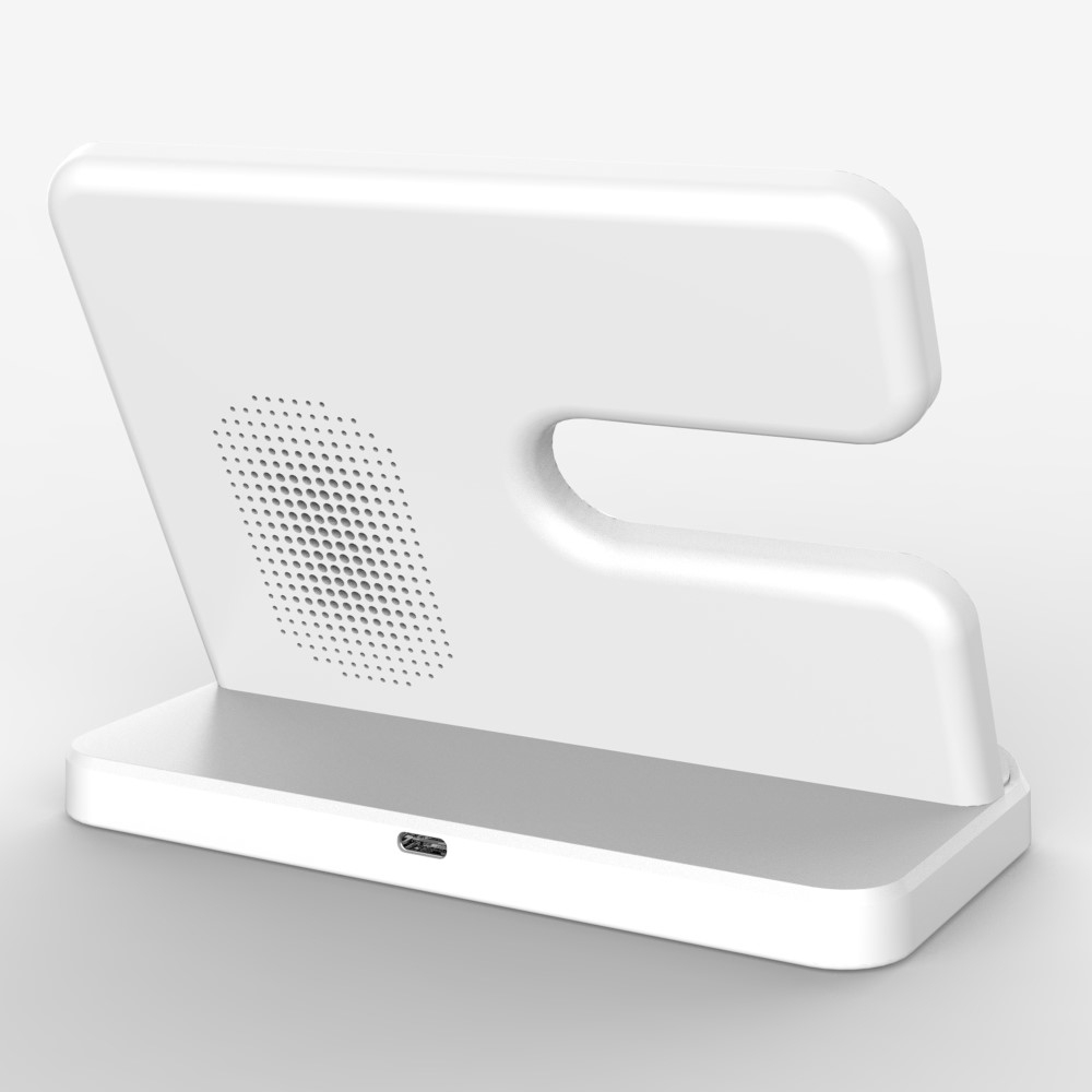 (15W) 3in1 Ladegerät QI Wireless Charger für Smartphone / Samsung Galaxy Watch / Galaxy Buds - Weiss