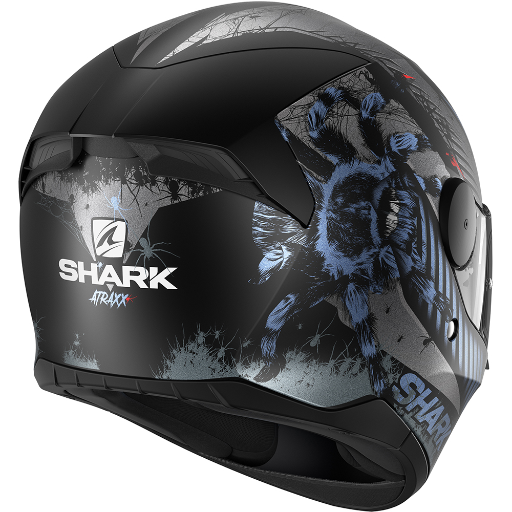 Shark - Casque D-Skwal 2 Atraxx Noir Mat / Gris Mat / Bleu