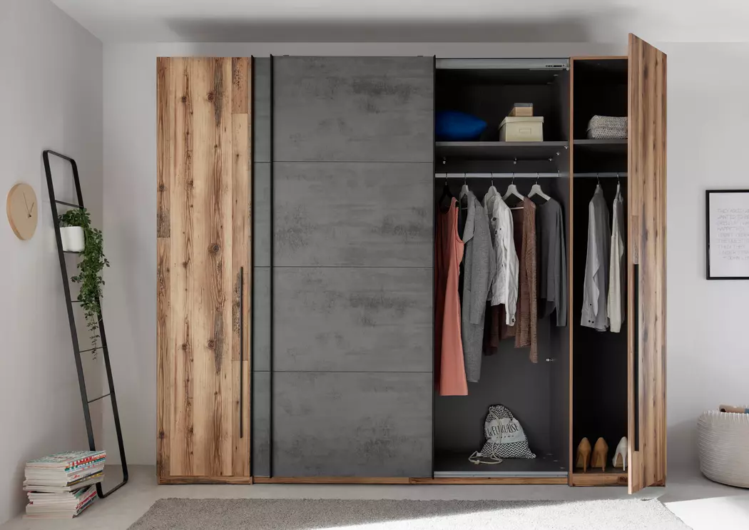 Schwebe-/Drehtürenschrank Sarnia 312 x 225 cm