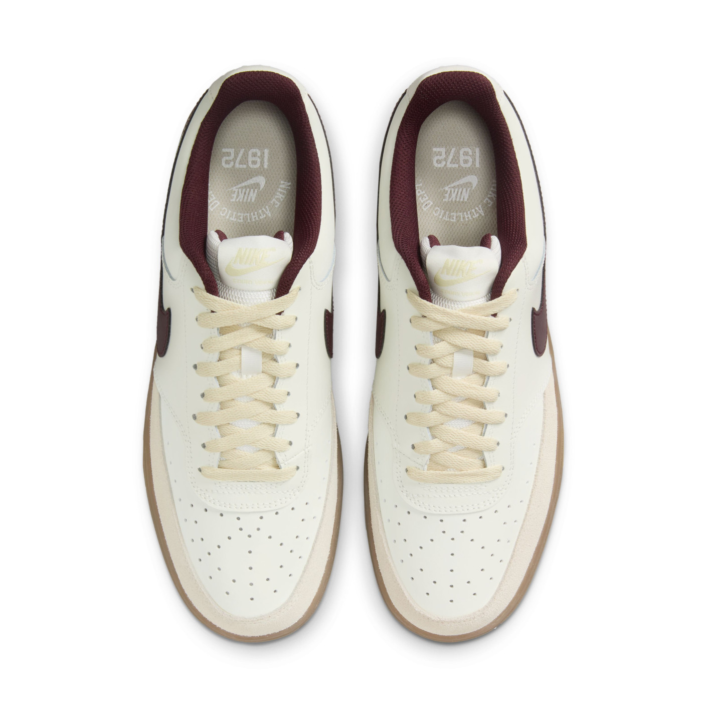 Nike Court Vision Low Sneakers Beige Bordeauxrood Bruin