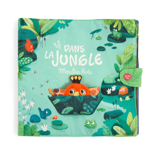 Grand livre tissu d'activités Dans la jungle - MOULIN ROTY