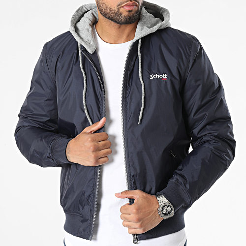 Veste Zippée Capuche Oregon Bleu Marine