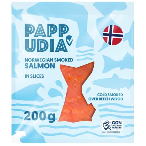Pappudia Norwegischer Räucherlachs in Scheiben