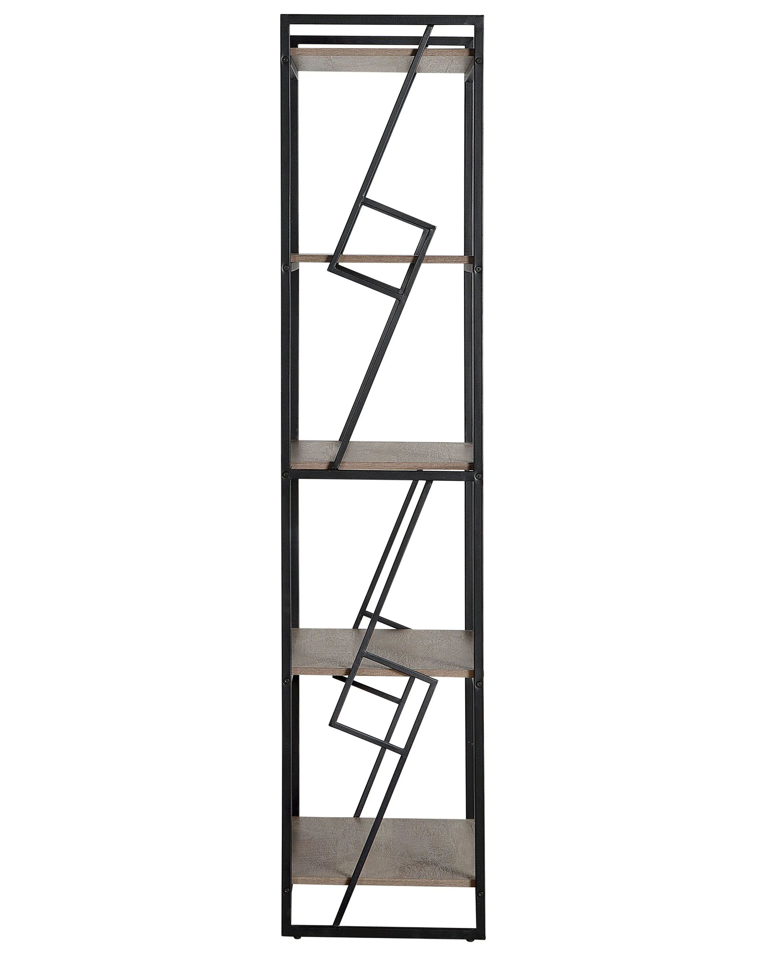 Boekenkast met 5 planken FORRES 184 cm Bruin/zwart
