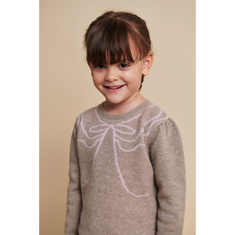 Køb COPENHAGEN COLORS Sand/Bubblegum Comb. Cashmere Sløjfe Deco Bluse