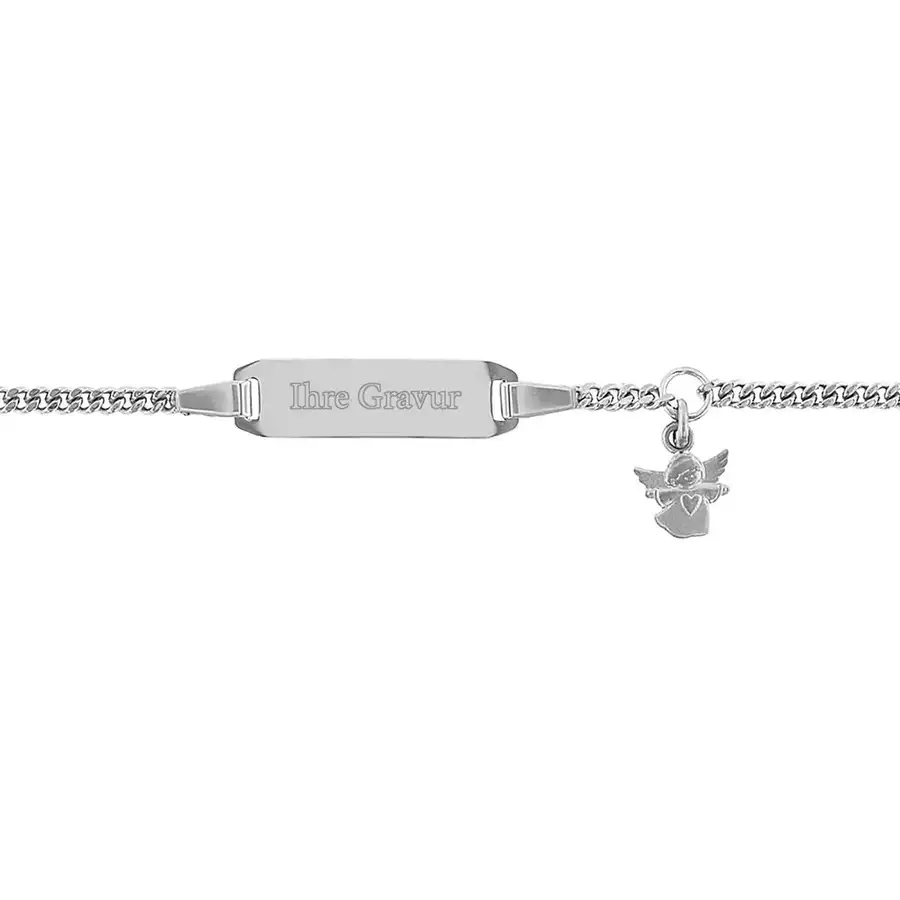 trendor Gravur-Armband für Baby und Kleinkind 925 Silber Länge 1412 cm silver