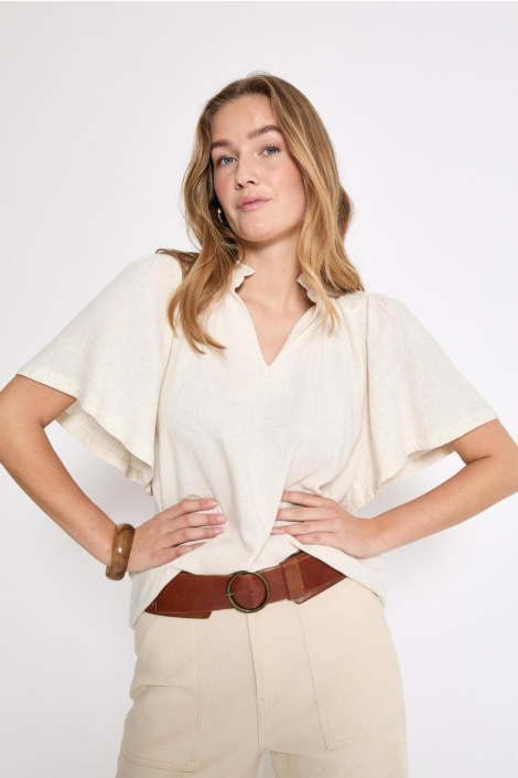 Peppercorn beige dames blouse