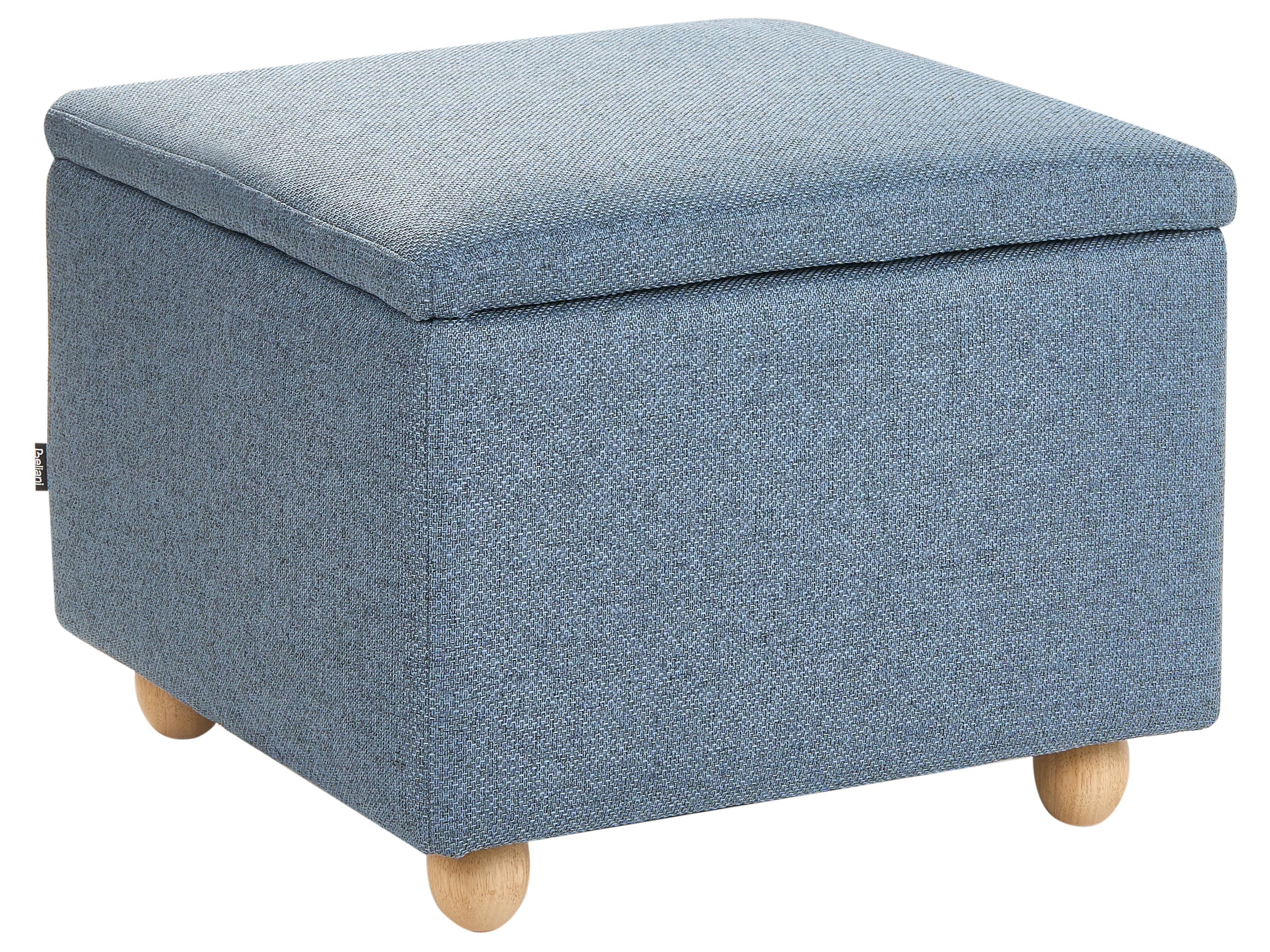 Poef met opbergruimte FERNDALE Stof Blauw