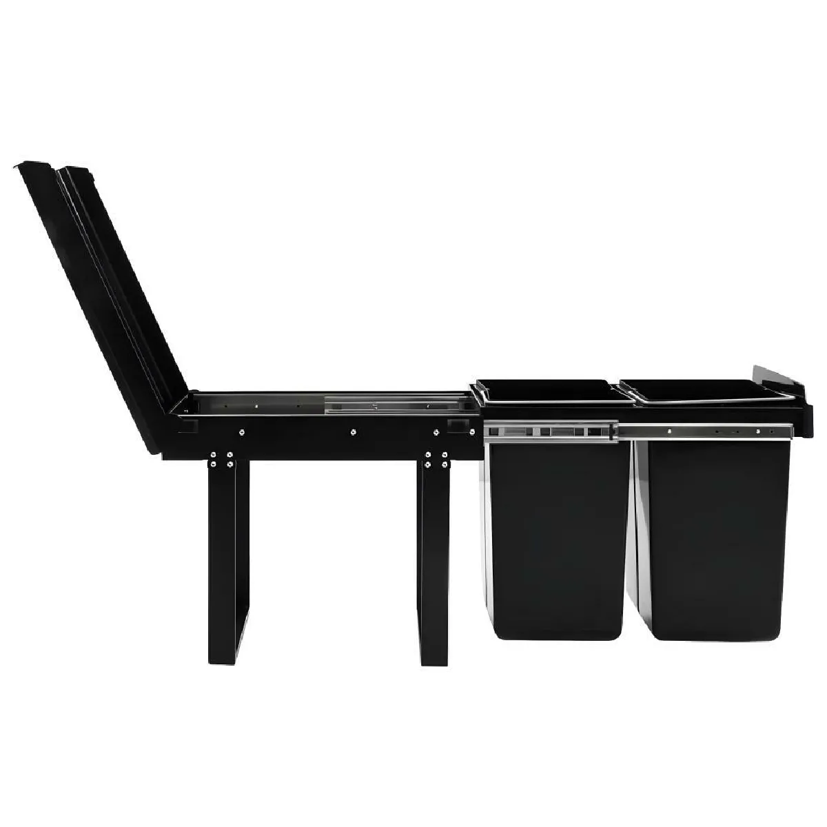 Vente-Unique - 48 L - Noir