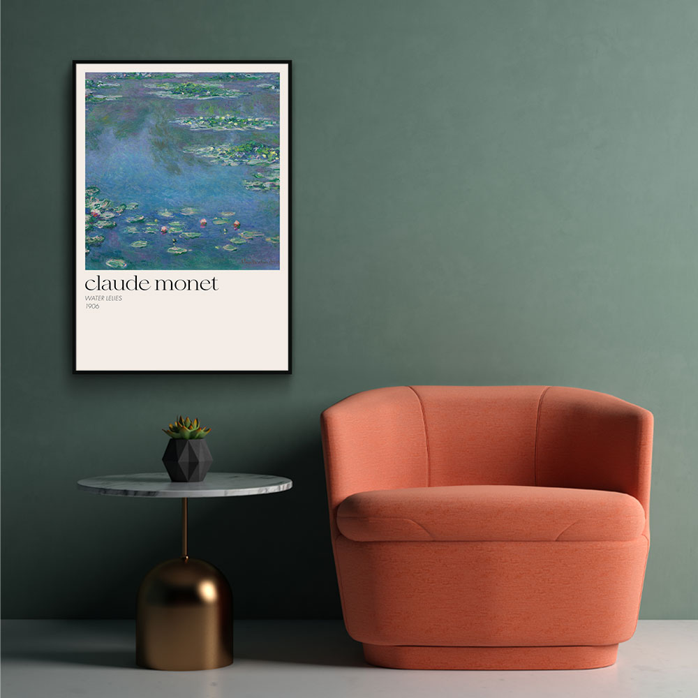 Walljar poster ingelijst - Claude Monet - Water Lelies Poster ingelijst - 40 x 60 cm