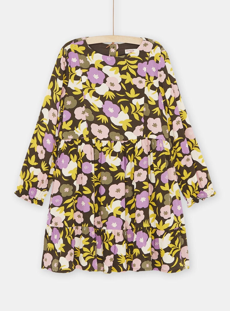 Robe multicolore à imprimé fleuri fille