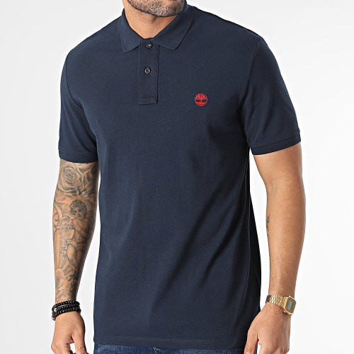 Polo Manches Courtes Basic A26N4 Bleu Marine