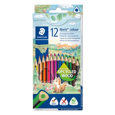 STAEDTLER Noris Design Journey - 12 Crayons de couleur - couleurs brillantes assorties
