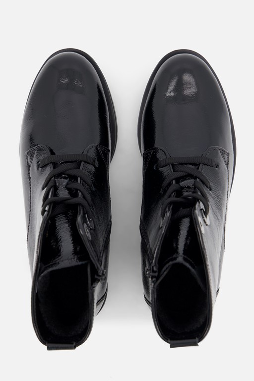 Gabor Veterboots zwart Lak leer
