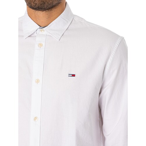 Tommy Jeans - Camisa Oxford Clásica Blanco