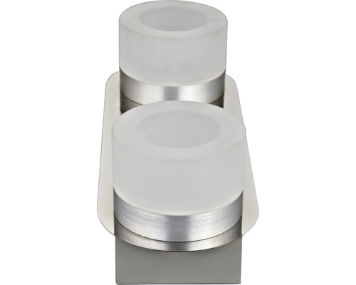 LED FLAIR wandlamp, 2-lichts, 2x630 lm, 3000 K, HxB 10x26 cm, Kynosura chroom