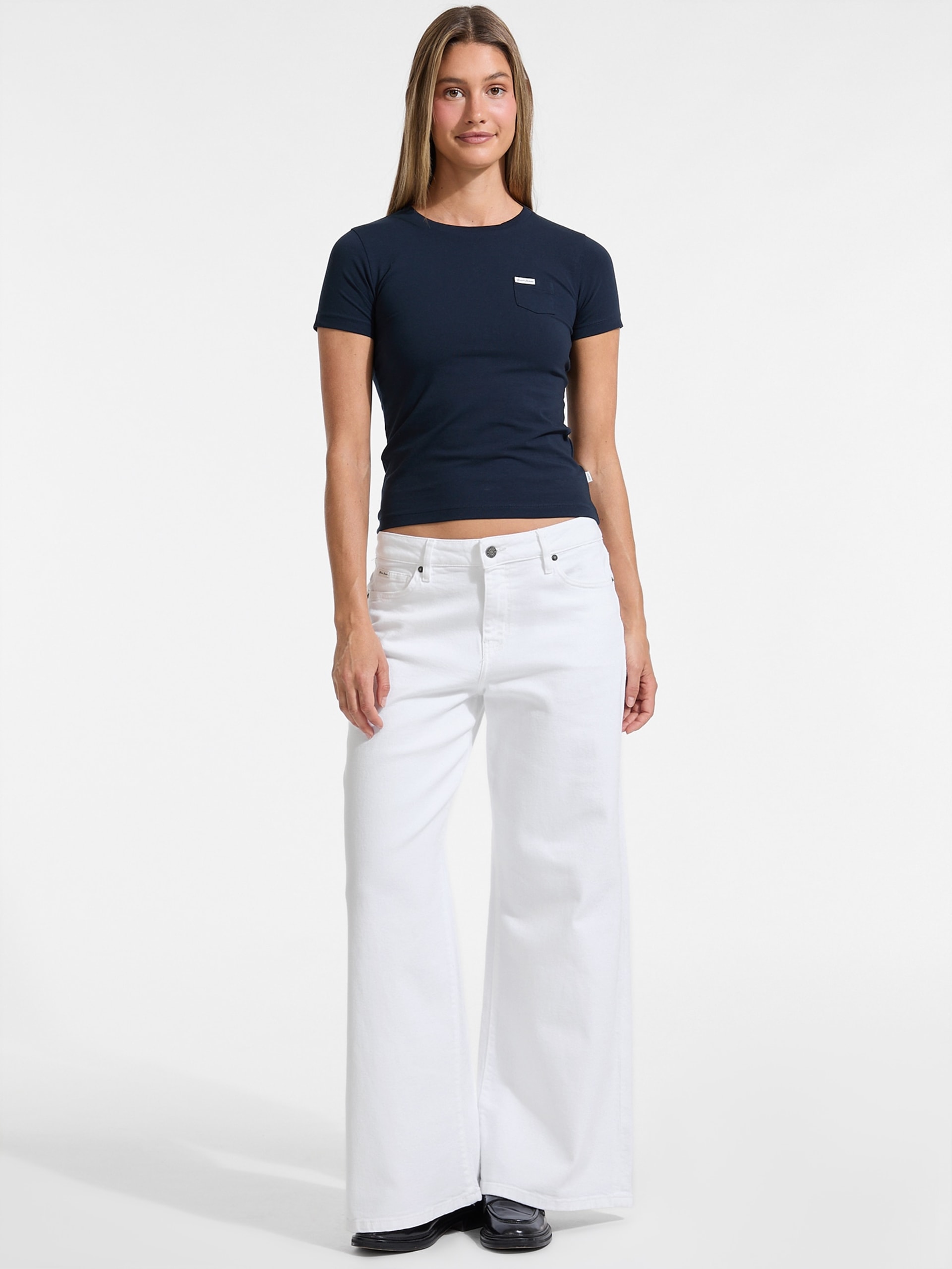 Calça jeans G13 de cintura baixa e pernas extra largas