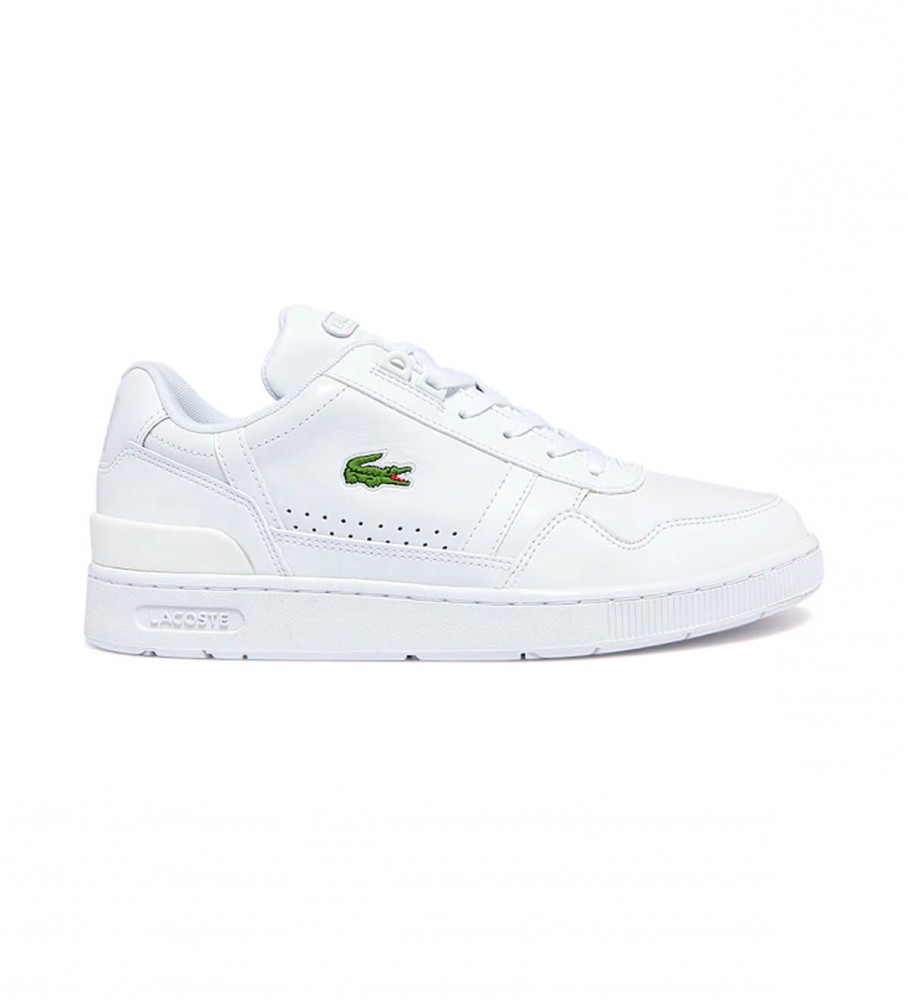 Tênis Lacoste T-Clip de couro branco