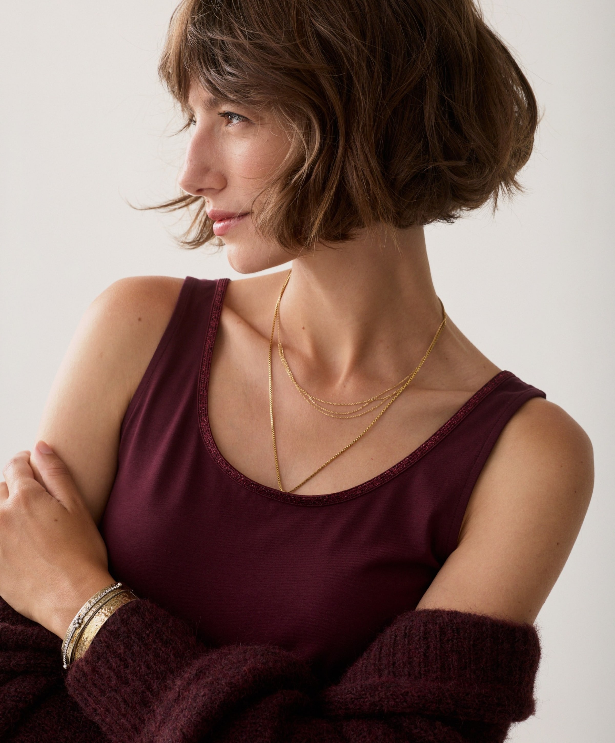Summum Woman Dames top bordeaux