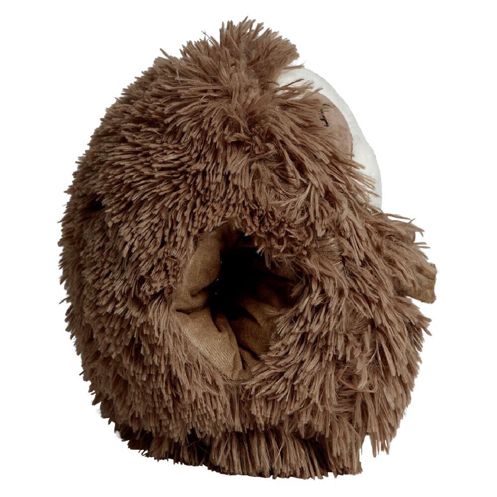 Coussin manchon paresseux marron H29cm