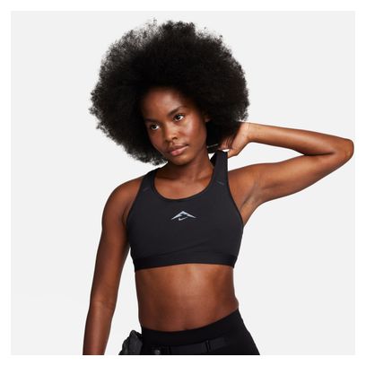Brassière Nike Trail Swoosh On-The-Run Noir