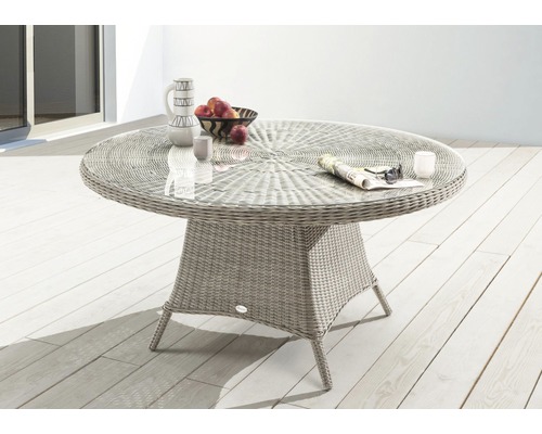 Luna tuintafel Ø 120 cm aluminium wit