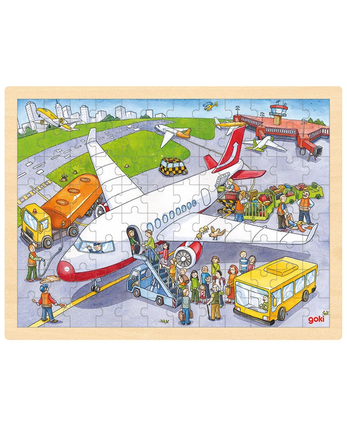 Einlegepuzzle AUF DEM FLUGHAFEN 96-teilig in bunt
