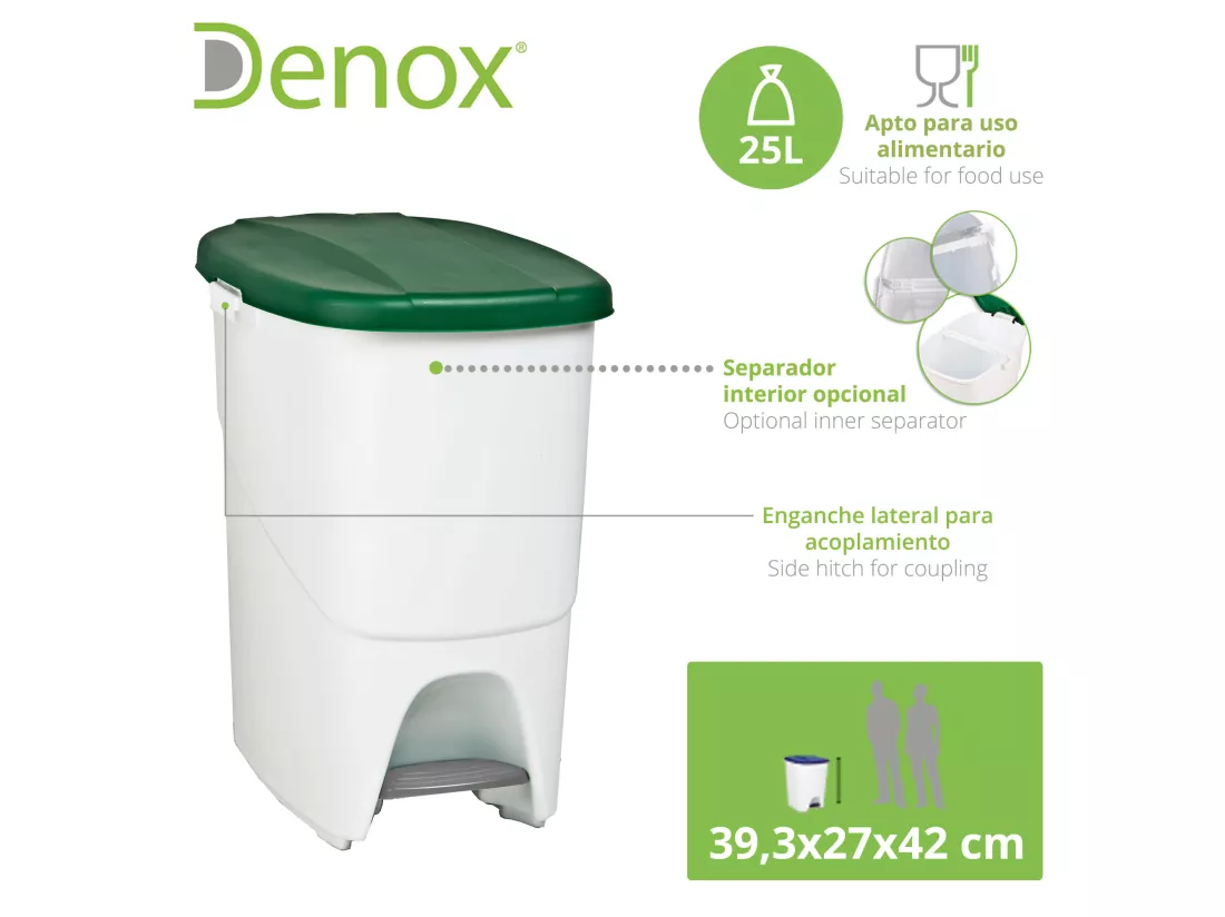 Pedalbine écologique 25 Litroverde 393x270x420 mm