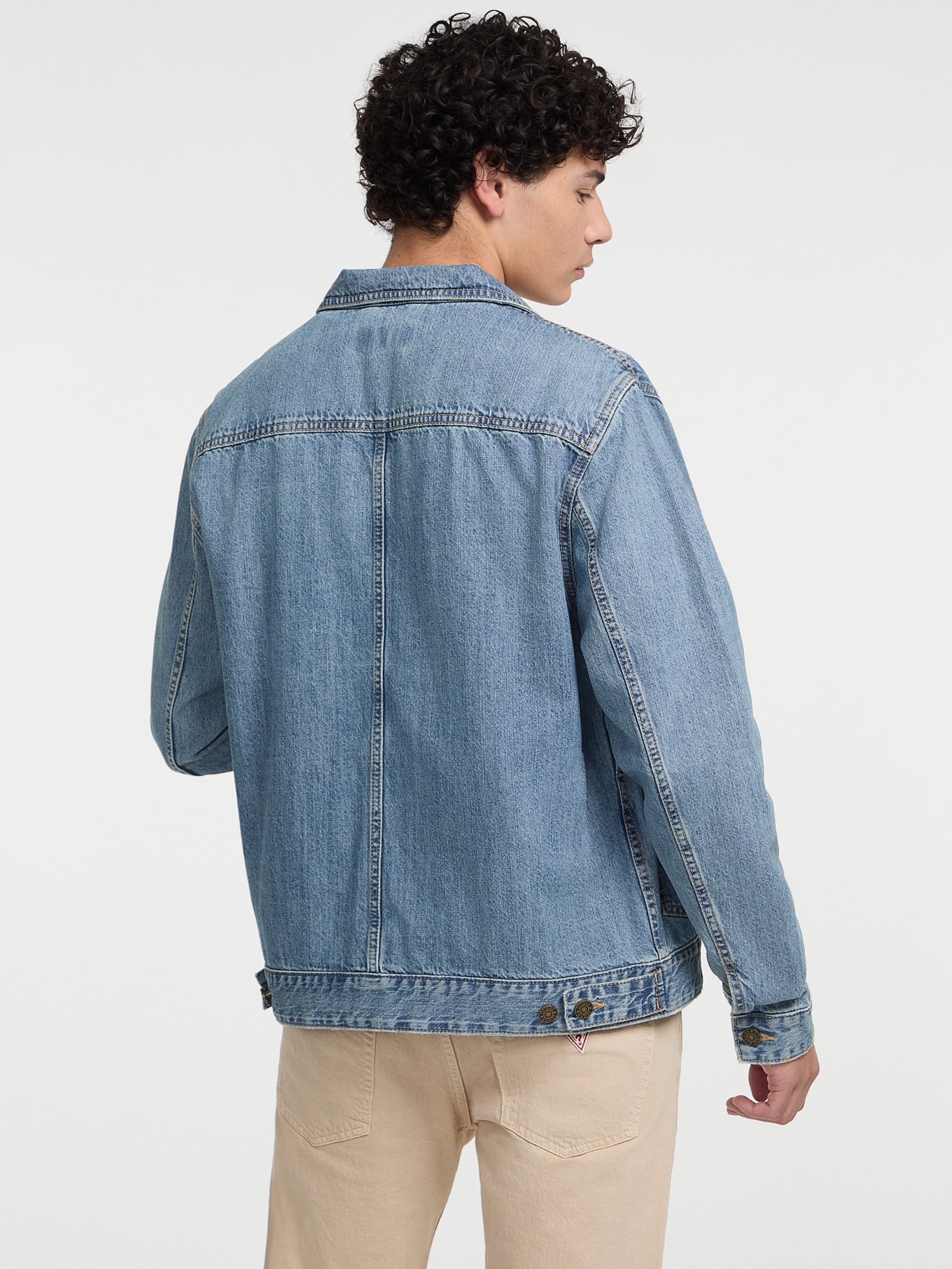 Jaqueta jeans com bainha selvedge
