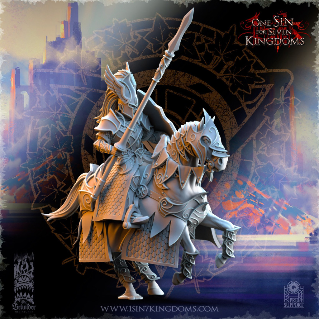 The Beholder Miniatures - Elfes - 6 Chevaliers d'Ashur