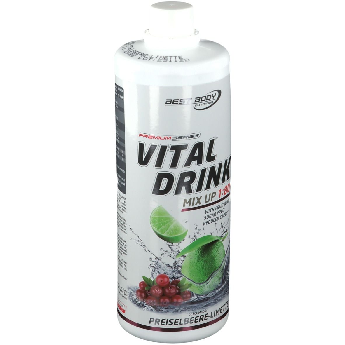 Best Body Nutrition Low Carb Vital Drink, Preiselbeere-Limette