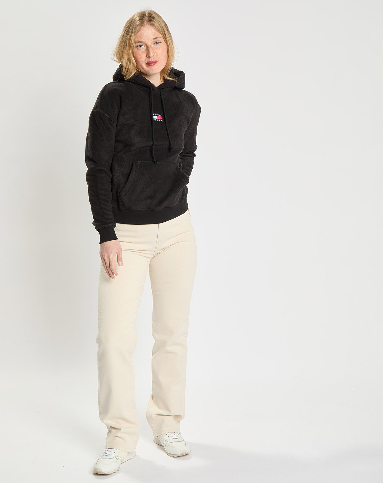 Tommy Jeans Sweat en Polaire Center Badge Fleece noir