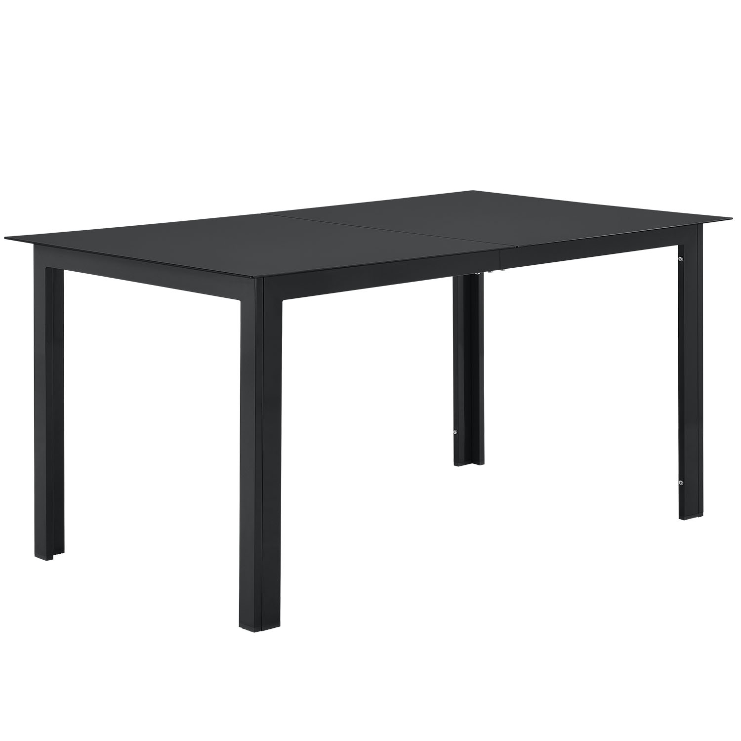 Milano aluminium 7-delige donkergrijze diningset