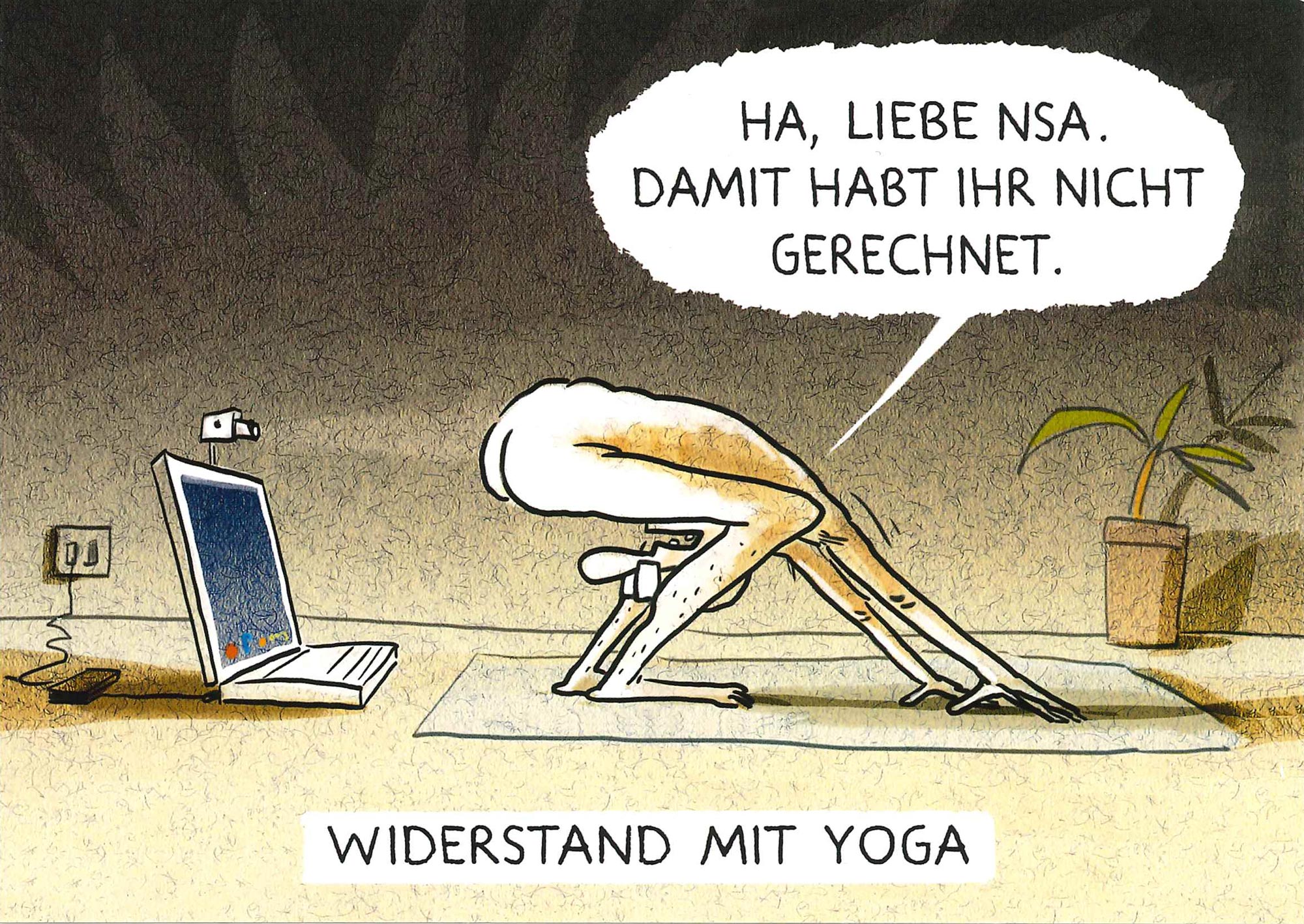 Postkarte 'Widerstand mit Yoga' günstig bestellen
