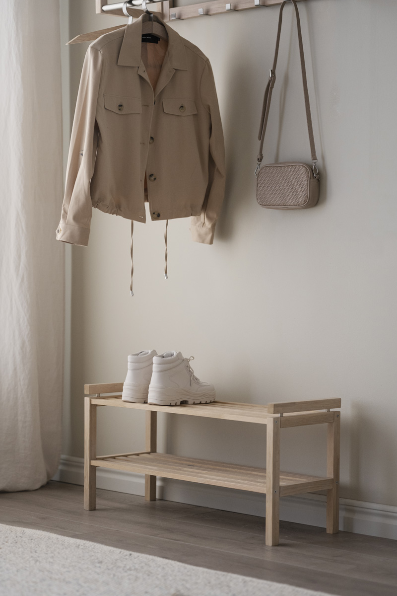 Schoenenrek Confetti hout Whitewash