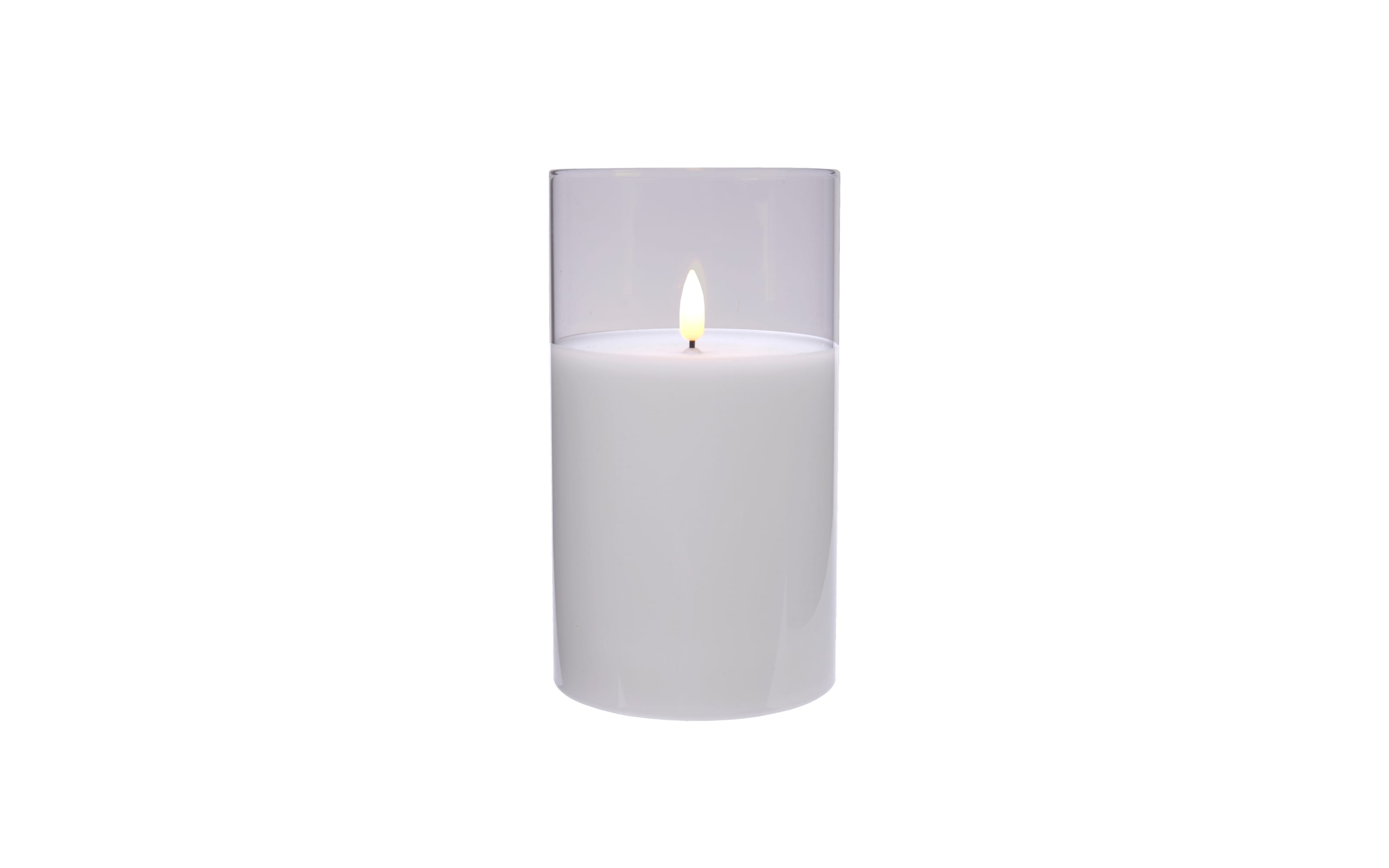 LED Kerze in klar, 12,5 cm