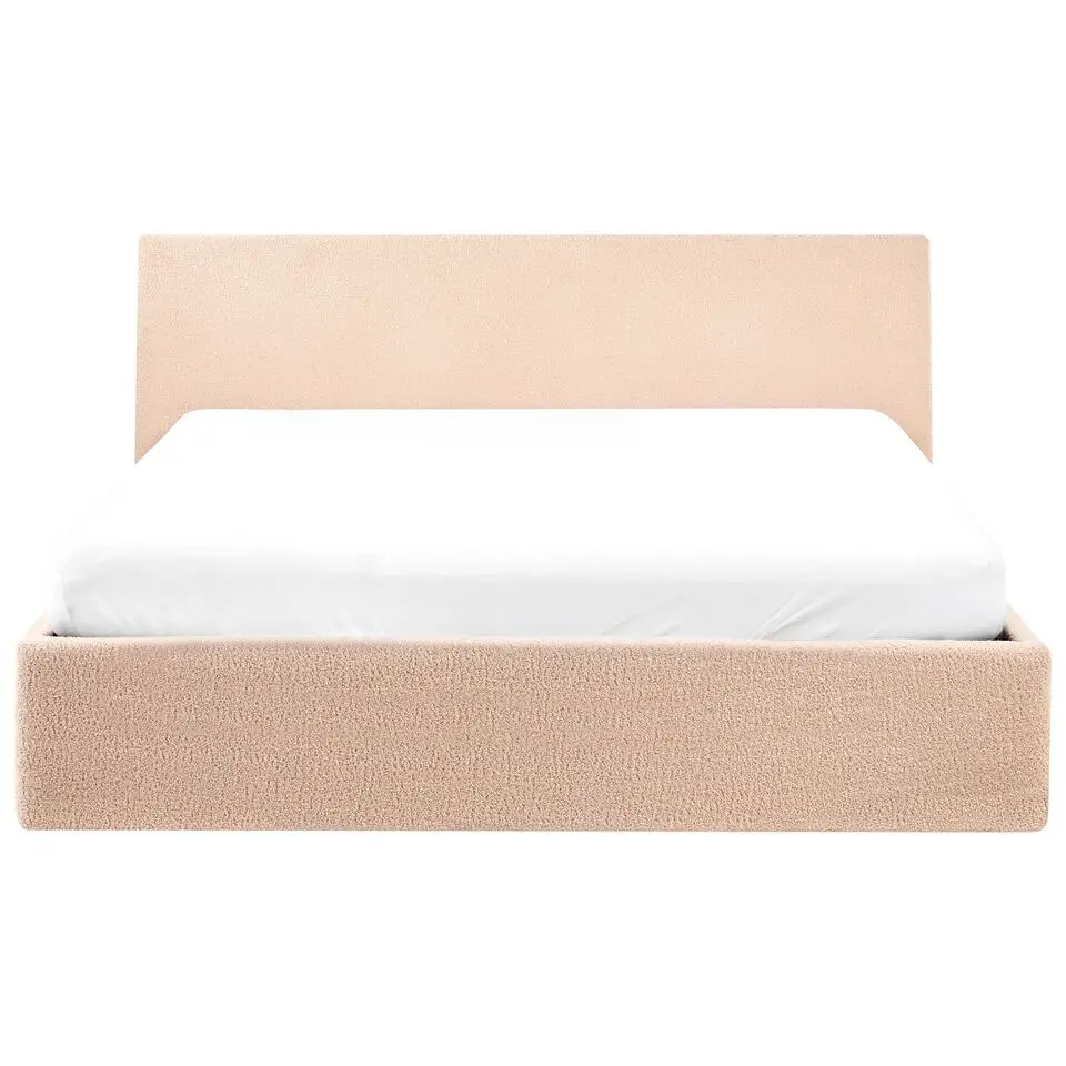 ORBEY - Bed met opbergruimte - Beige - 140 x 200 cm - Bouclé