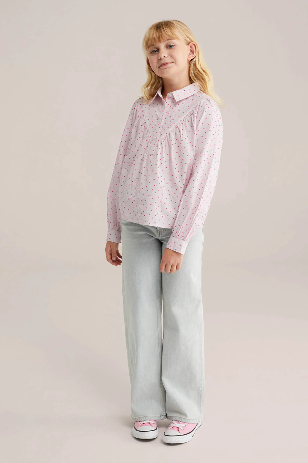 WE Fashion blousetop lichtroze