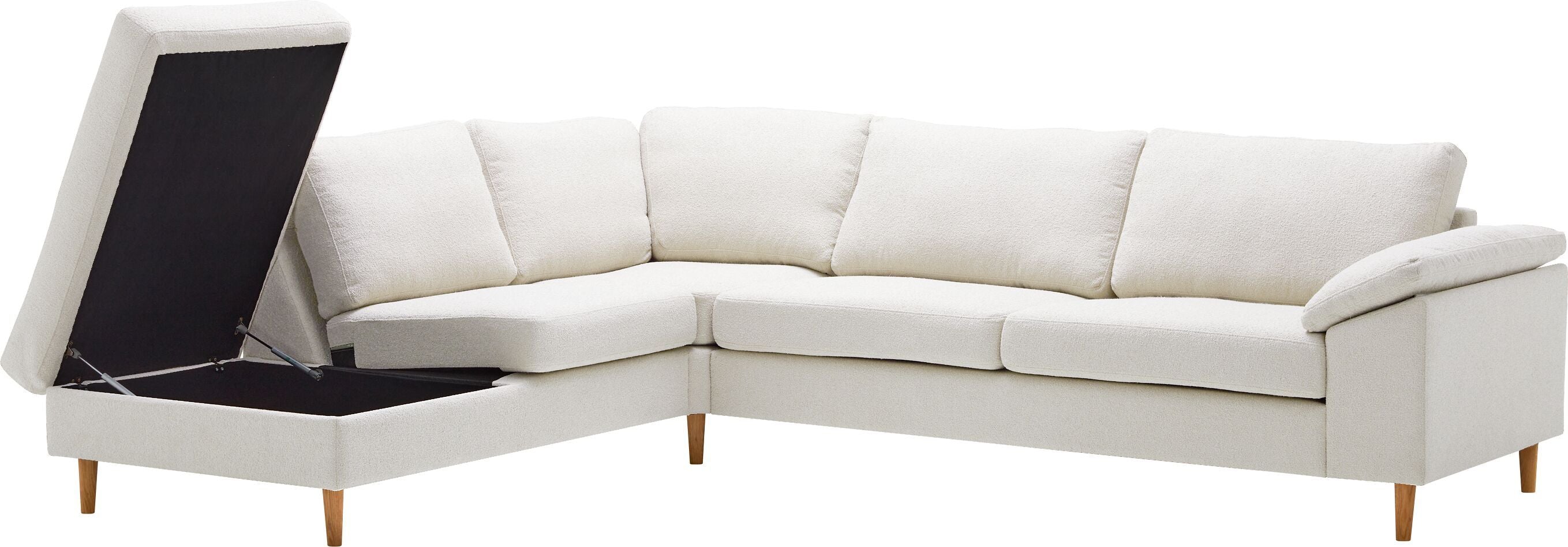 DIENER B St Enna 2.5er Sofa Otto L weiss - Weiss / B: 279.0 cm x T: 225.0 cm x H: 81.0 cm