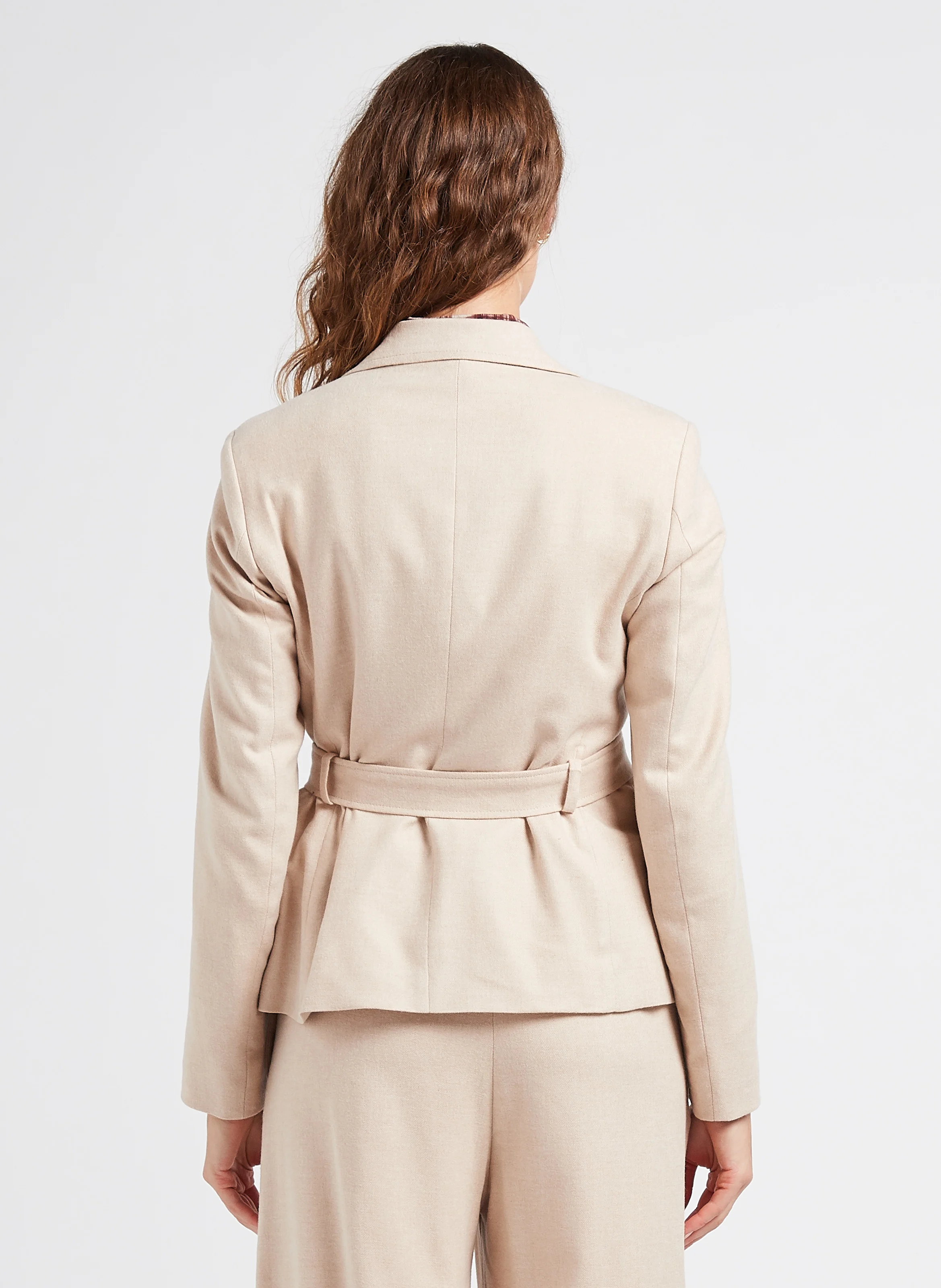 VANIO - Veste ajustée col tailleur | Blanc