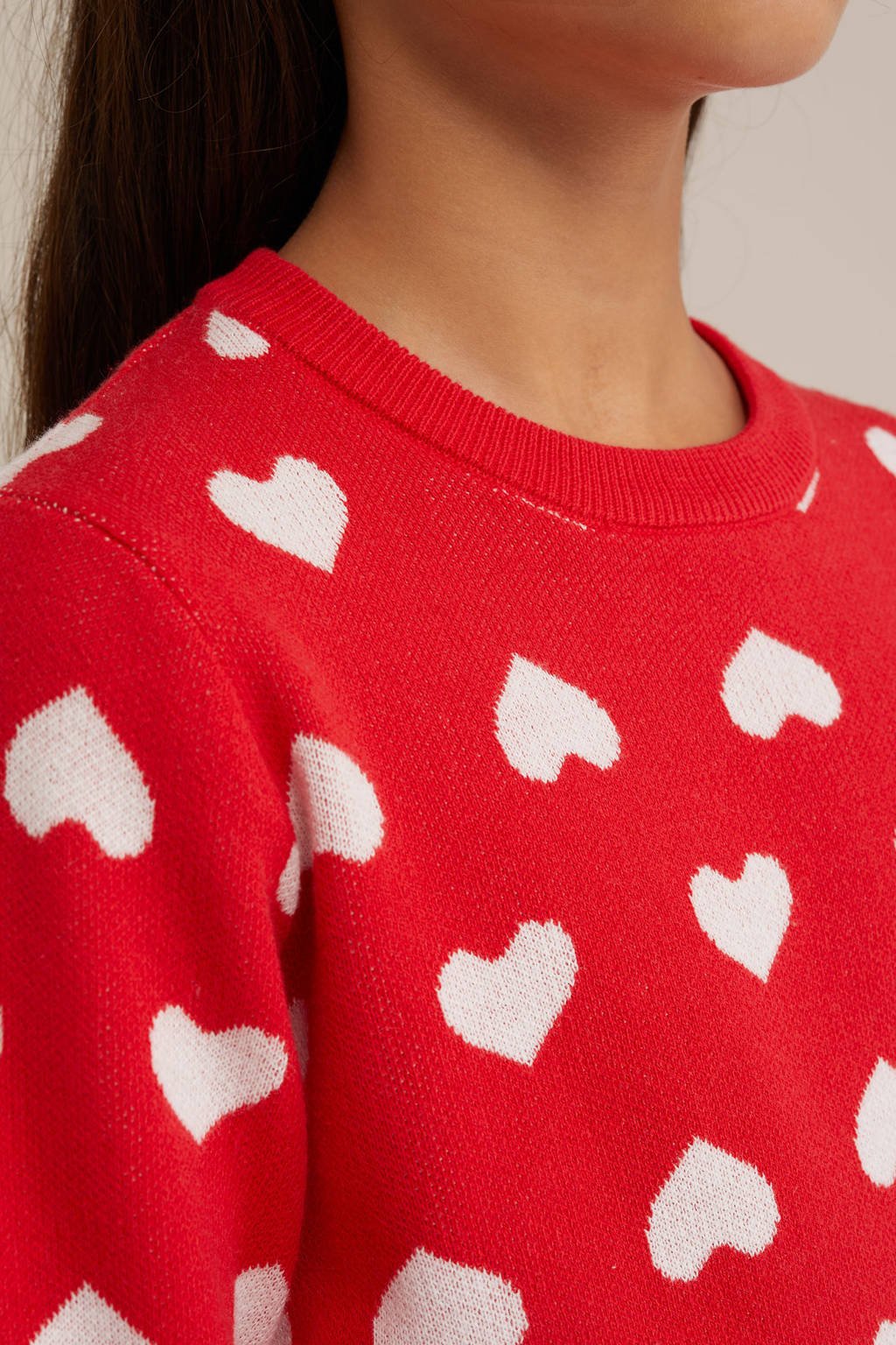 WE Fashion gebreide trui rood