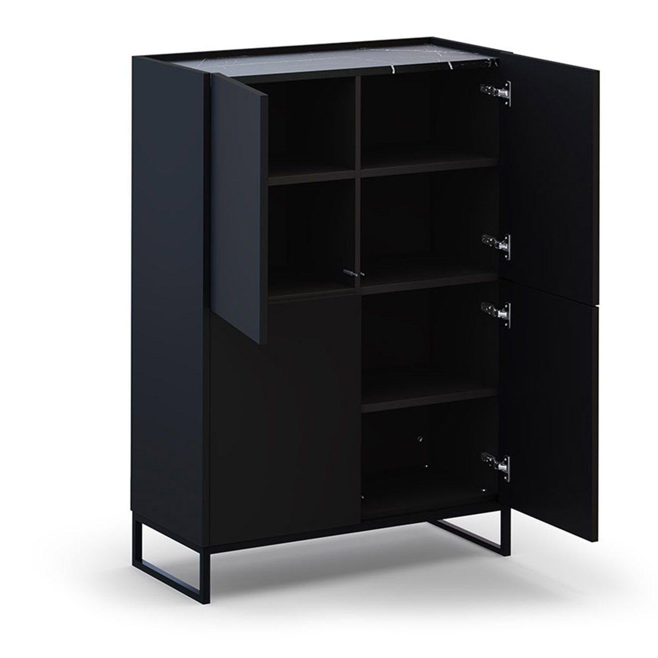 Windsor & Co Bibliothèque Helene noire - 90x40x130 cm