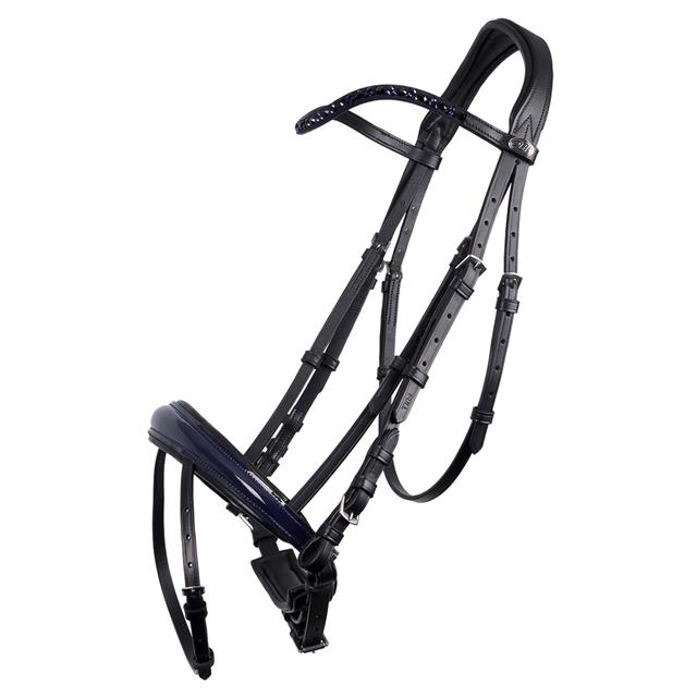 Hoofdstel QHP Chianti Zwart-blauw