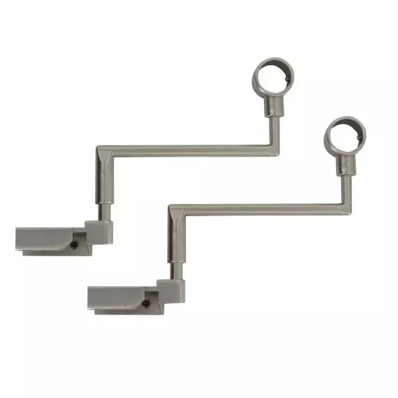 Lot de 2 supports Fix'vit (L180 - D20 mm) Argent